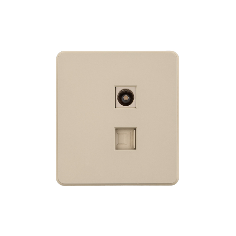 Розетка ROUND компьютерная RJ45 кат6 + TV с/у шелк KRANZ KR-78-0722-7 в #REGION_NAME_DECLINE_PP#