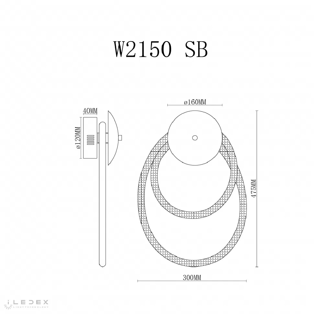 Настенный светильник iLedex Cross W2150 SB в Санкт-Петербурге