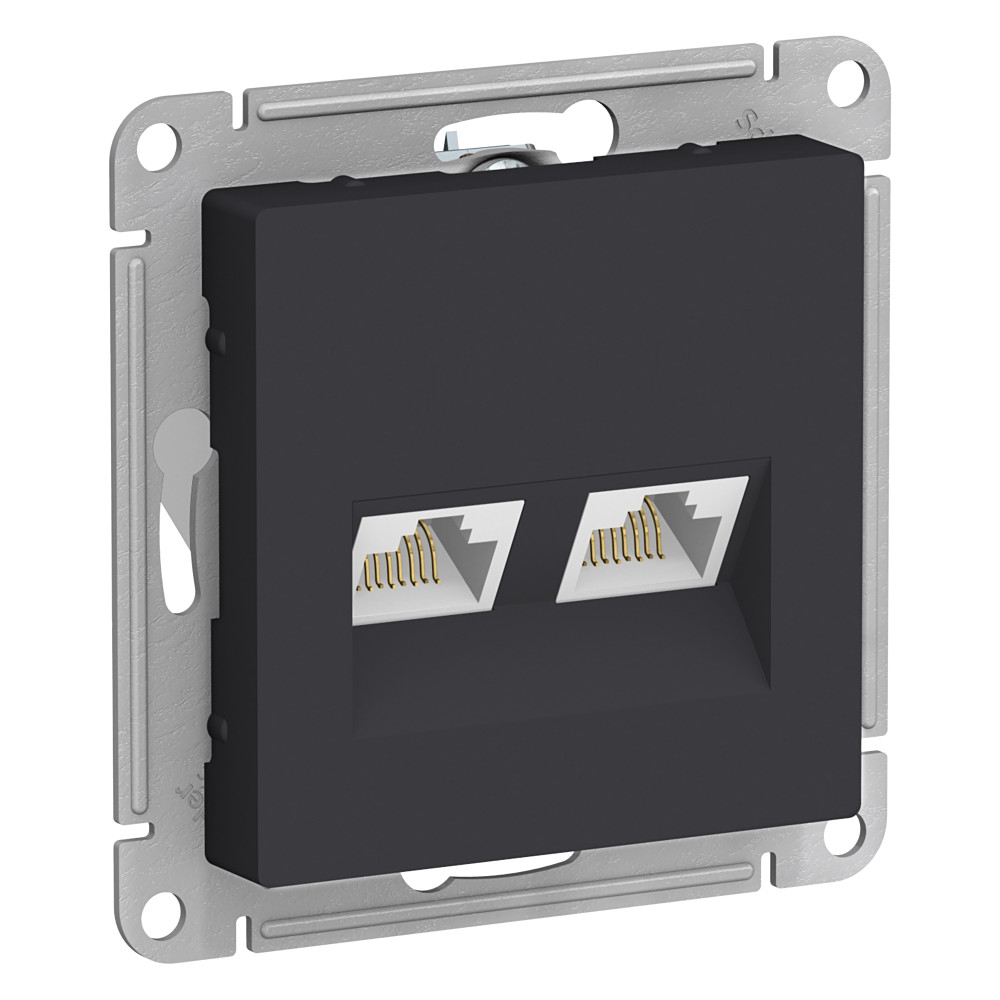 Розетка компьютерная двухпостовая кат.5Е, RJ-45 Schneider Electric Atlas Design ATN001085 в Санкт-Петербурге