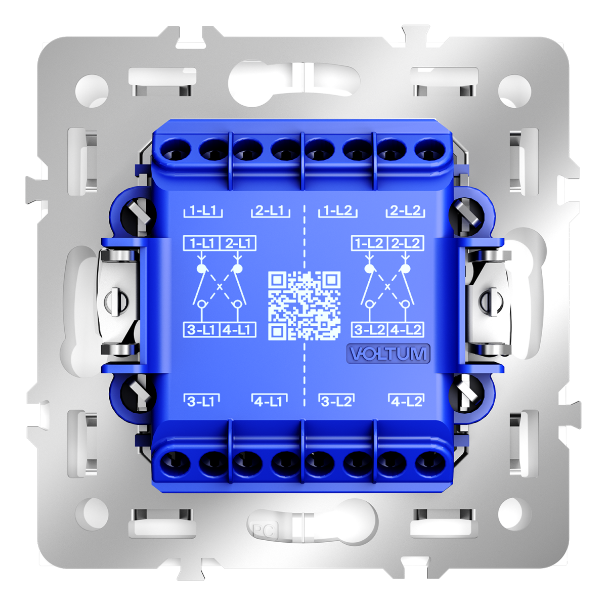 Перекрестный переключатель встраиваемый Voltum S70 двухклавишный 10А, (белый глянцевый) VLS020501 в #REGION_NAME_DECLINE_PP#