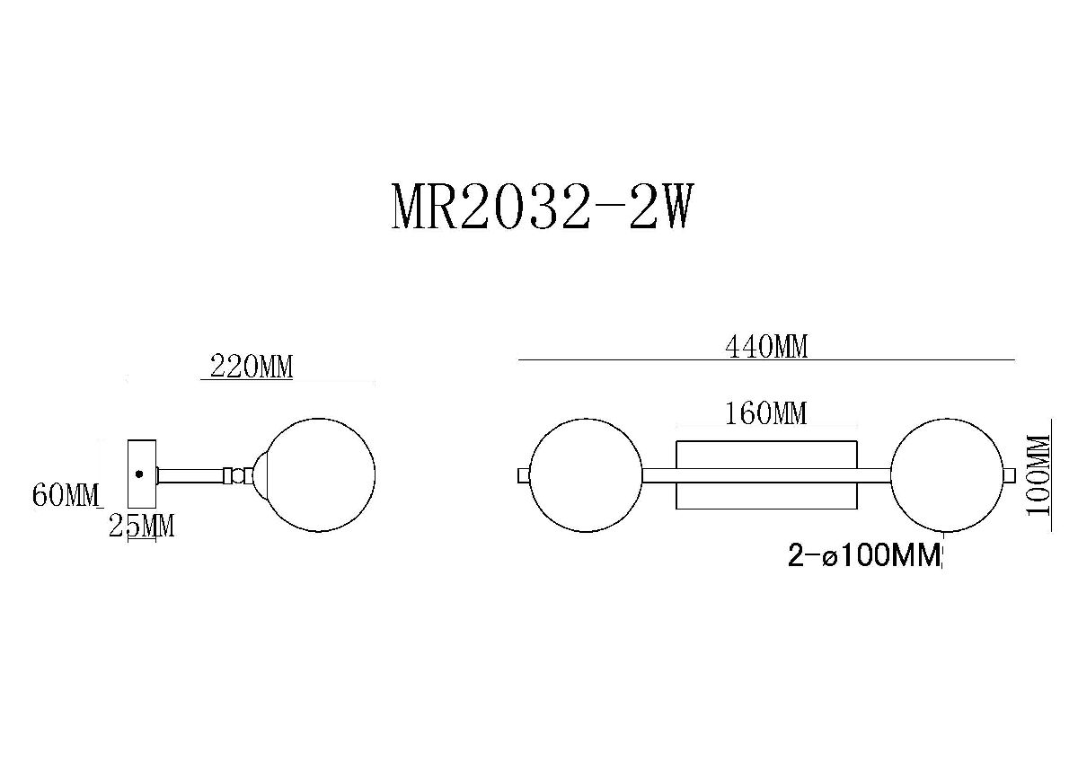 Настенный светильник MyFar Valency MR2032-2W в Санкт-Петербурге