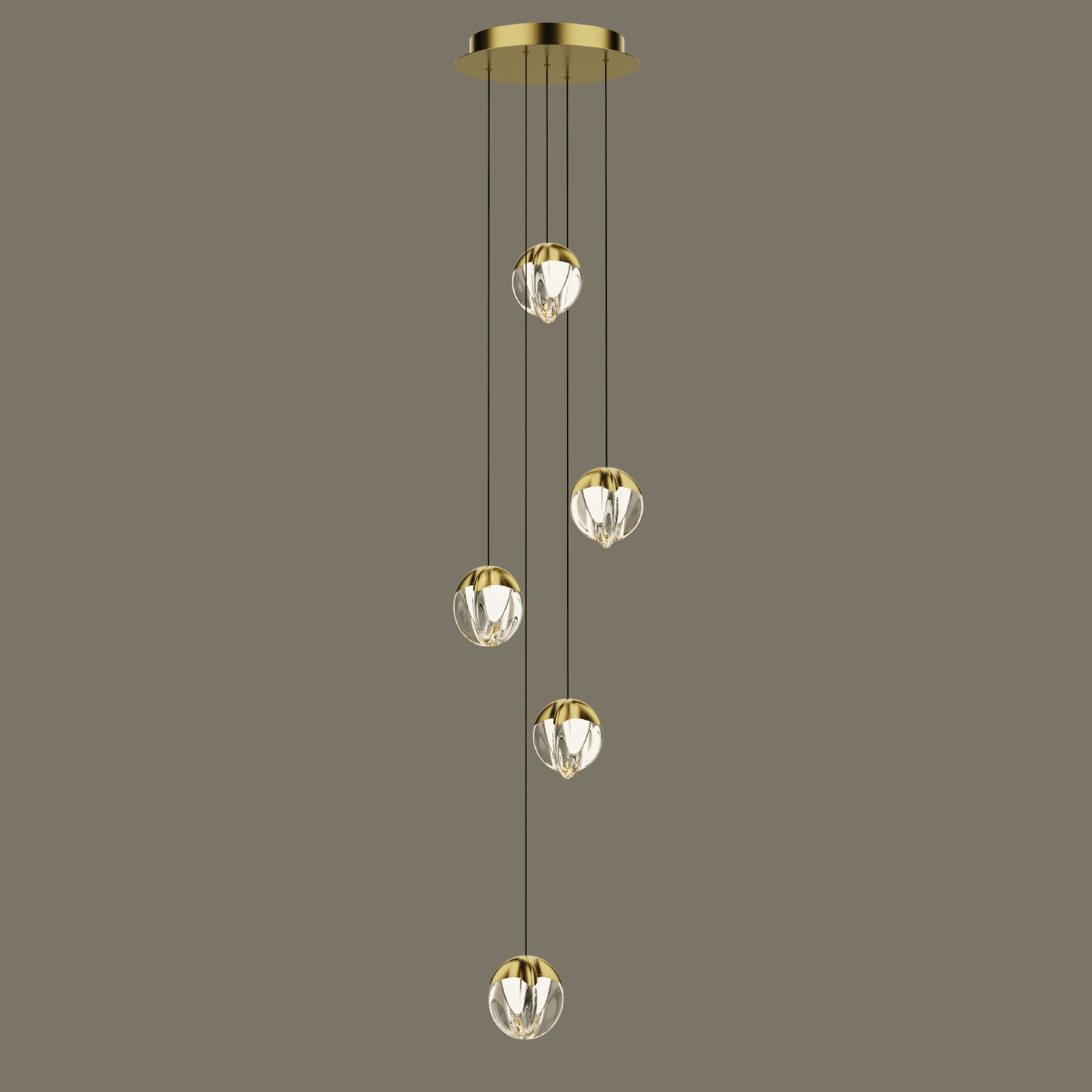 Подвесной светильник Delight Collection MD24001033-5A gold/clear в Санкт-Петербурге