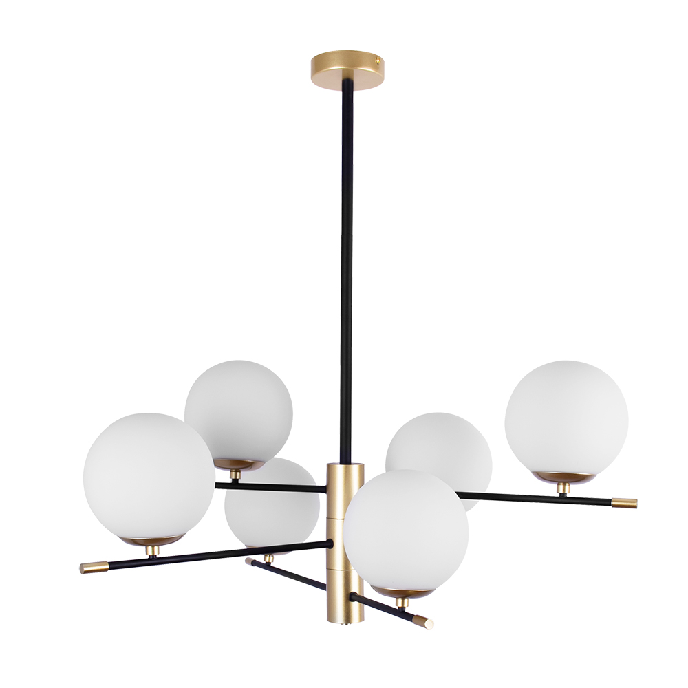Люстра на штанге Arte Lamp Arkab A2225LM-6BK УЦ в Санкт-Петербурге