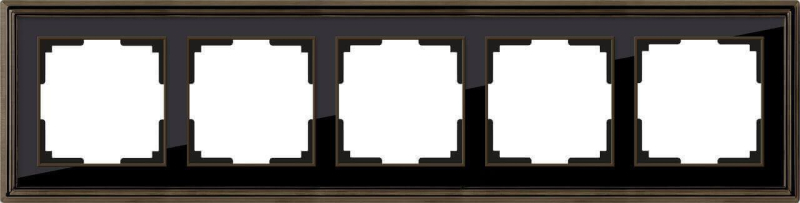 Рамка Werkel Palacio на 5 постов бронза/черный WL17-Frame-05 4690389103766 в #REGION_NAME_DECLINE_PP#