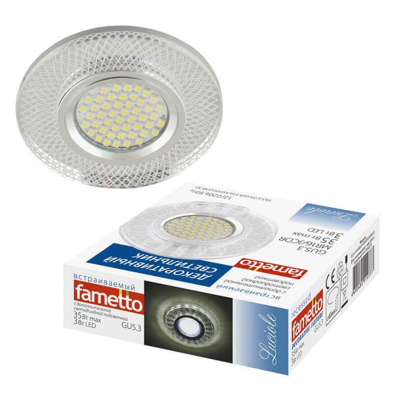 Встраиваемый светильник Fametto Luciole DLS-L154 GU5.3 GLASSY/CLEAR 3D в Санкт-Петербурге
