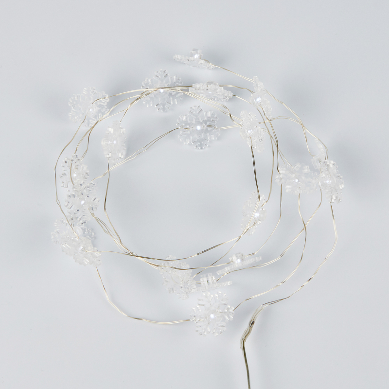 Гирлянда Uniel ULD-S1900-020/STB/2AA WHITE IP20 SNOWFLAKES MINI в Санкт-Петербурге