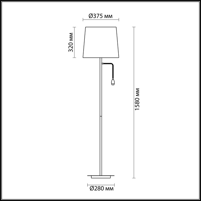 Торшер Odeon Light Edis 4114/1F в Санкт-Петербурге