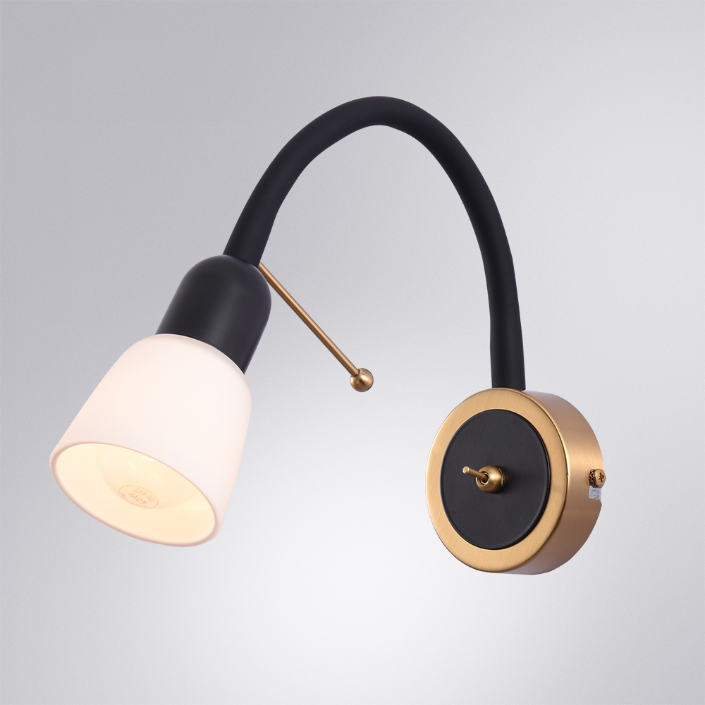 Бра Arte Lamp Lettura A7009AP-1BK в Санкт-Петербурге