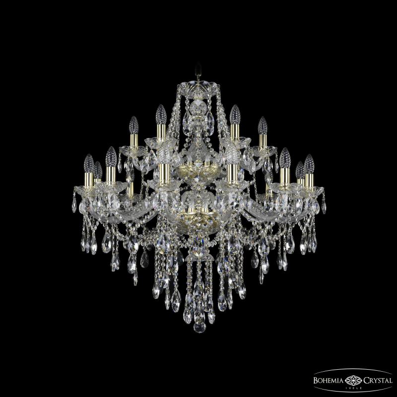 Подвесная люстра Bohemia Ivele Crystal 1415/12+6/300/2d G в Санкт-Петербурге