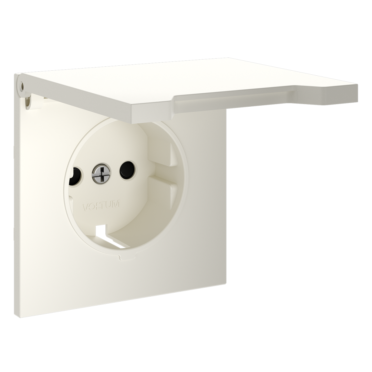 Накладка для розетки с заземлением, защитными шторками и крышкой Voltum S70 (хлопок) VLS000813 в #REGION_NAME_DECLINE_PP#