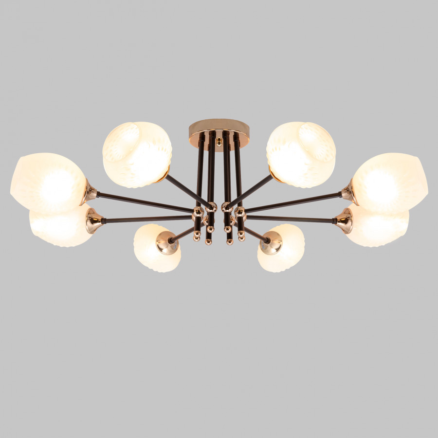 Потолочная люстра IMEX MD.4144-8-S-BK+FGD в #REGION_NAME_DECLINE_PP#