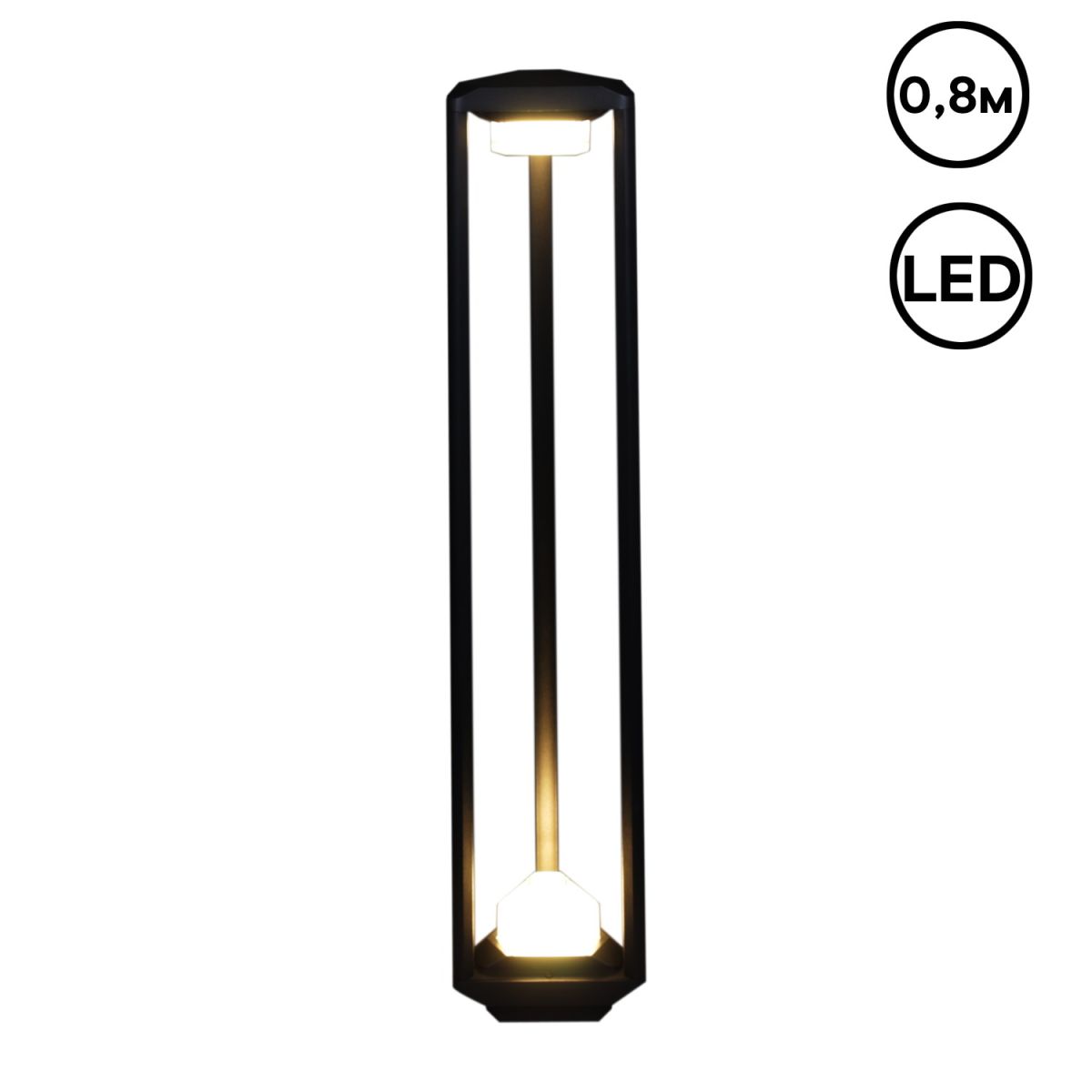 Ландшафтный светильник Reluce 09987-0.7-001JH 0.8M LED2X6W BK RLOS в #REGION_NAME_DECLINE_PP#