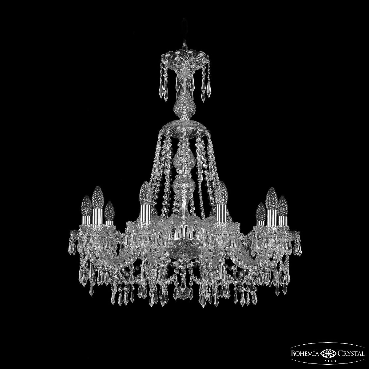 Подвесная люстра Bohemia Ivele Crystal 1403/10/240/XL-75 Ni в Санкт-Петербурге