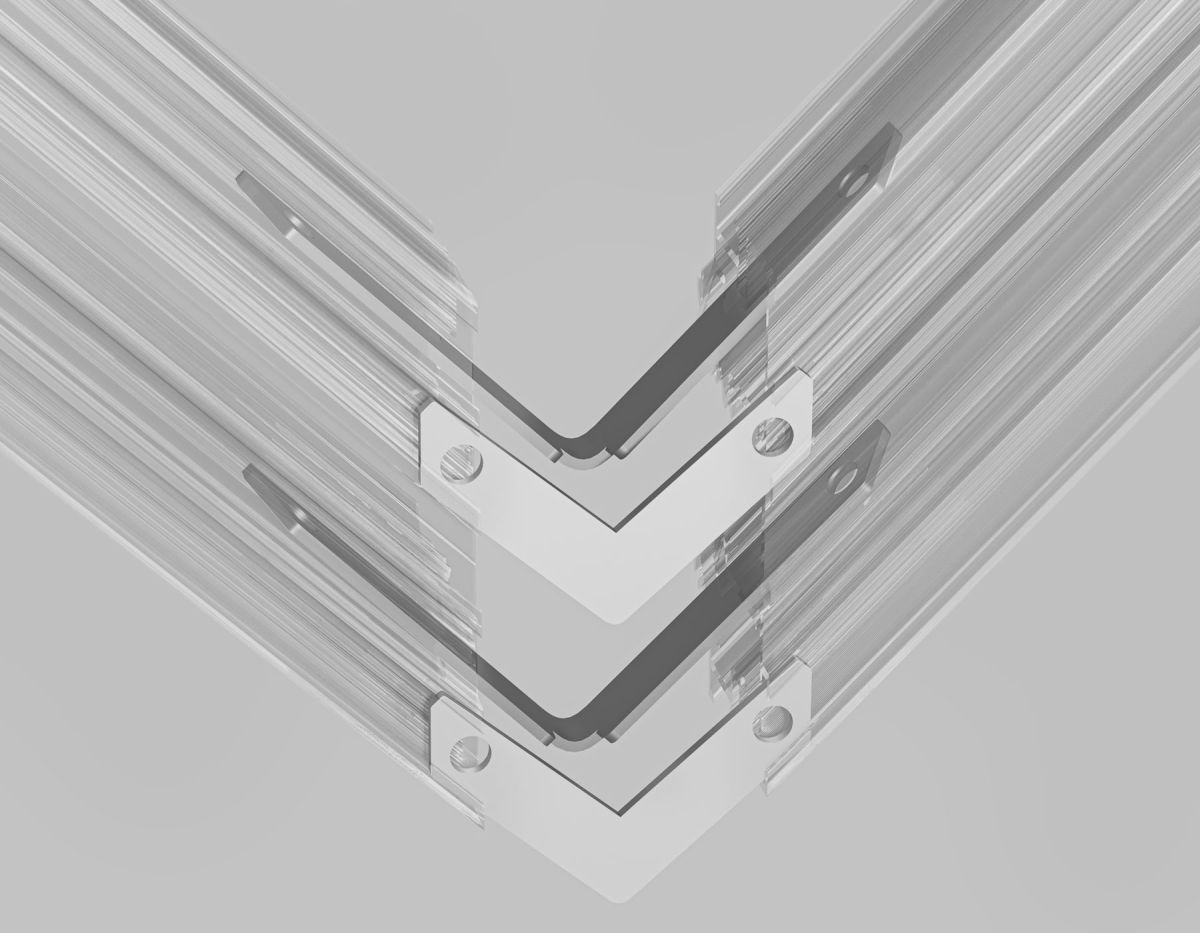 Комплект угловых вертикальных и горизонтальных соединителей 90 для магнитного шинопровода 4шт Ambrella Light Track System GL2015 в #REGION_NAME_DECLINE_PP#