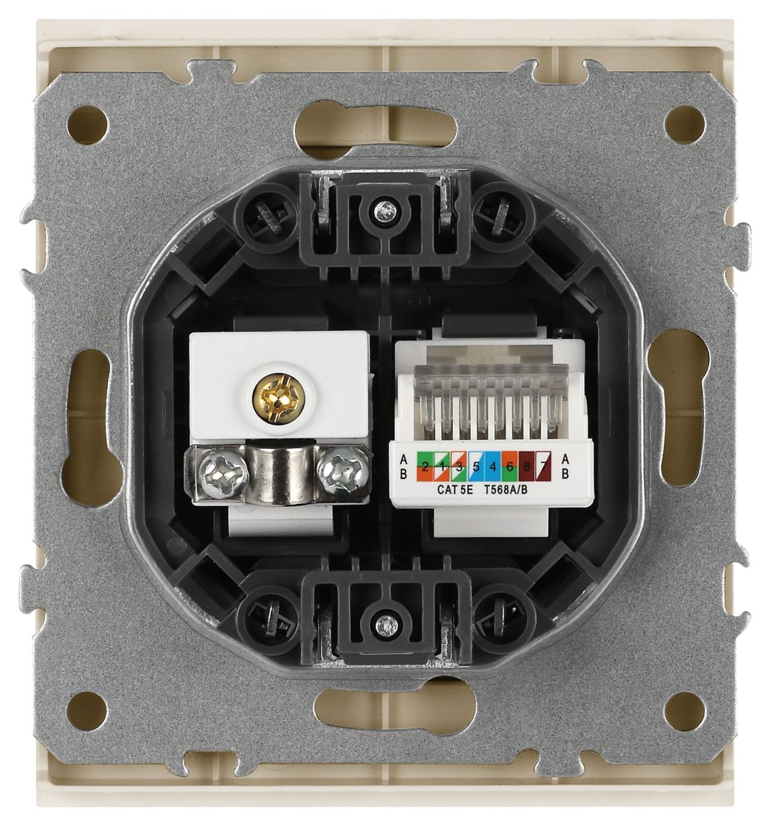 Розетка Эра Arktik 16-3110-04 комбинированная RJ45+TV шампань Б0070497 в Санкт-Петербурге