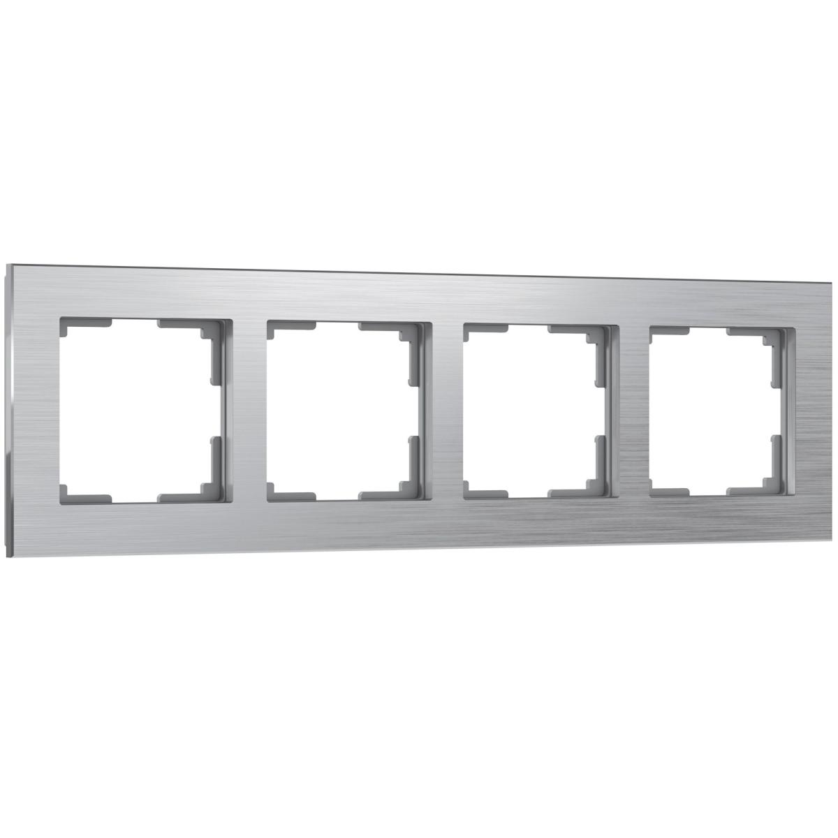 Рамка на 4 поста Werkel Aluminium алюминий W0041706 4690389158070 в Санкт-Петербурге