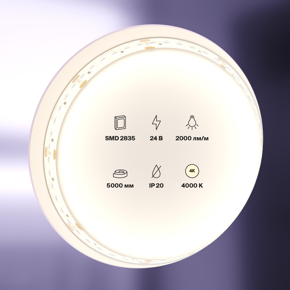 Светодиодная лента Maytoni Technical 24В 2835 20Вт/м 4000K IP20 10155 УЦ в #REGION_NAME_DECLINE_PP#
