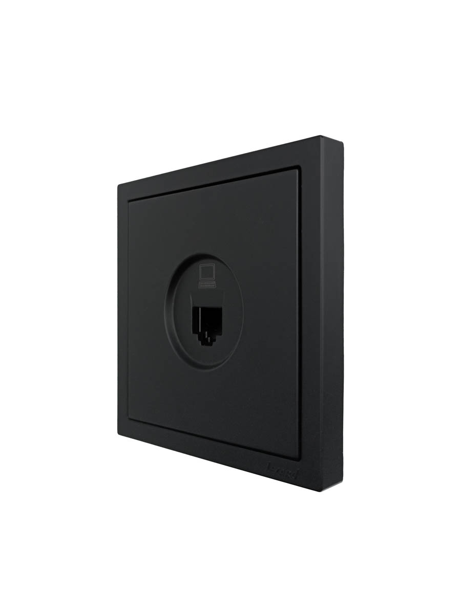 Розетка компьютерная черный бархат Lezard Zima 704-4288-139 в Санкт-Петербурге