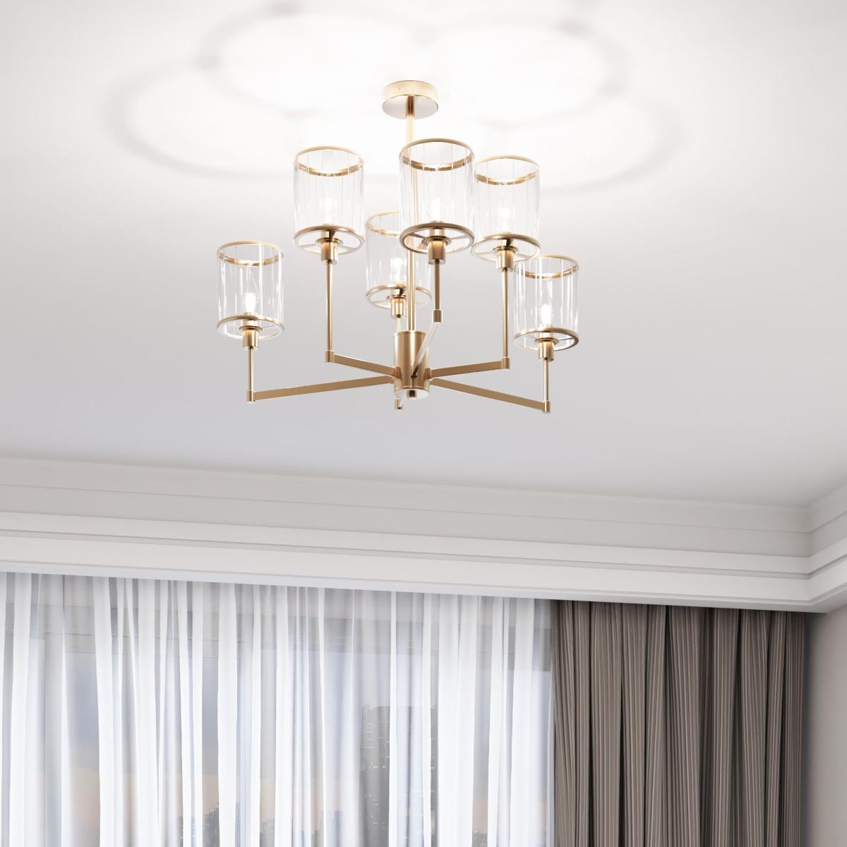 Люстра на штанге Eurosvet Inari 60144/6 золото Smart a061942 в #REGION_NAME_DECLINE_PP#