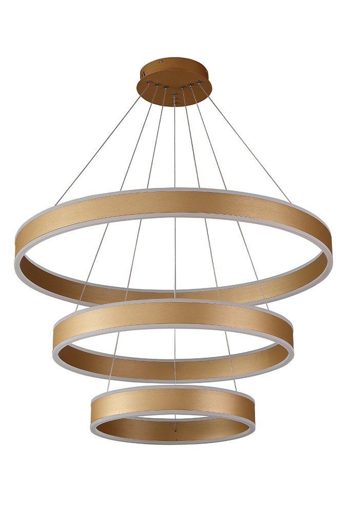 Подвесной светодиодный светильник Crystal Lux MUCHOS SP158W LED D400+600+800 GOLD в Санкт-Петербурге