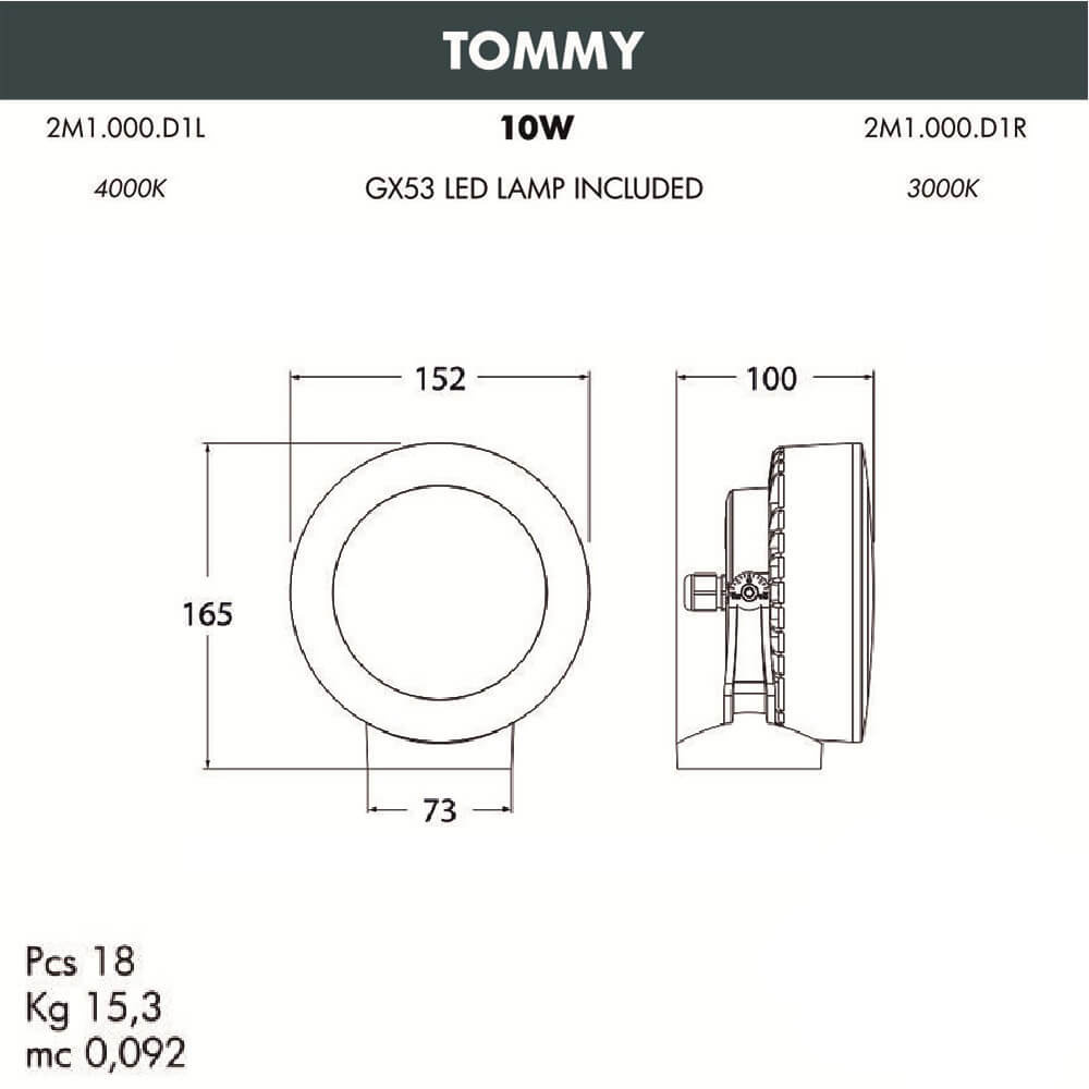 Уличный настенный светодиодный светильник Fumagalli Tommy 2M1.000.000.WXD1L в Санкт-Петербурге