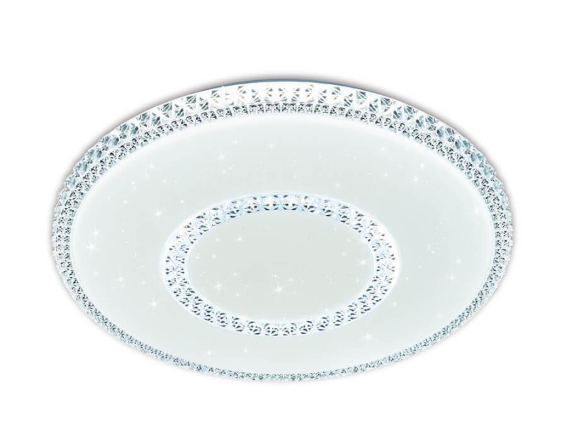 Потолочный светодиодный светильник Ambrella Light Orbital Crystal F99 WH 96W D500 в Санкт-Петербурге