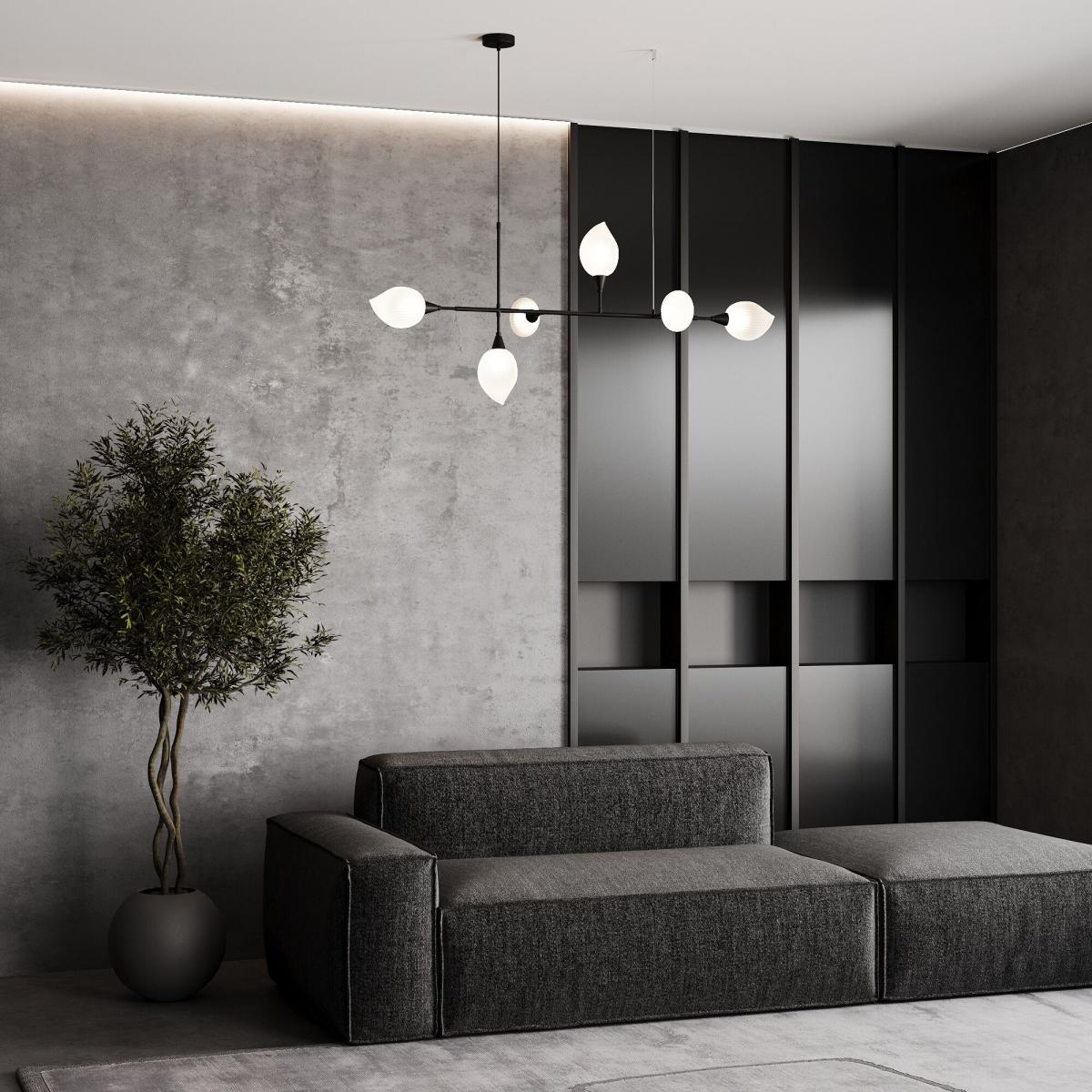 Подвесная люстра Eurosvet Sinki 30188/6 черный a065720 в #REGION_NAME_DECLINE_PP#