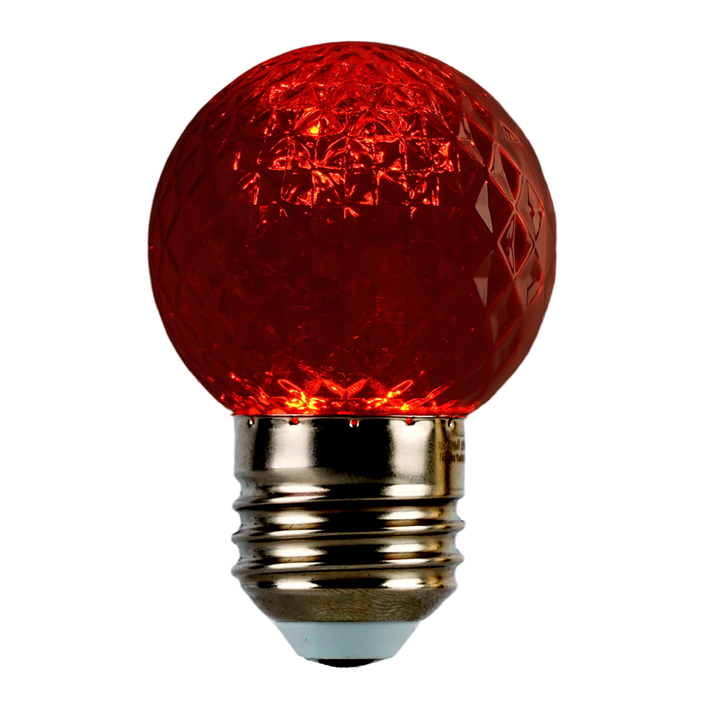 Лампа светодиодная Feron LB-385 шар красный прозрачный E27 1W 230V 52164 в #REGION_NAME_DECLINE_PP#