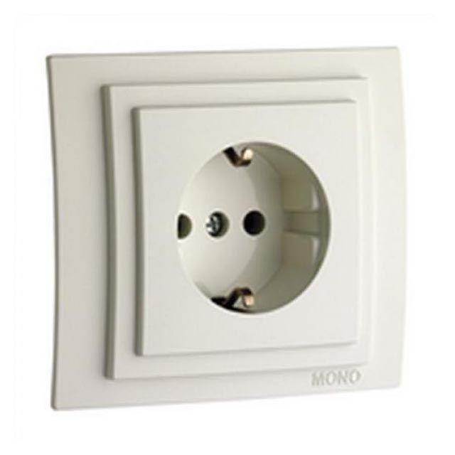 Розетка с заземлением Mono Electric Despina-Larissa 16А 250В слоновая кость 500-000121-117 в Санкт-Петербурге