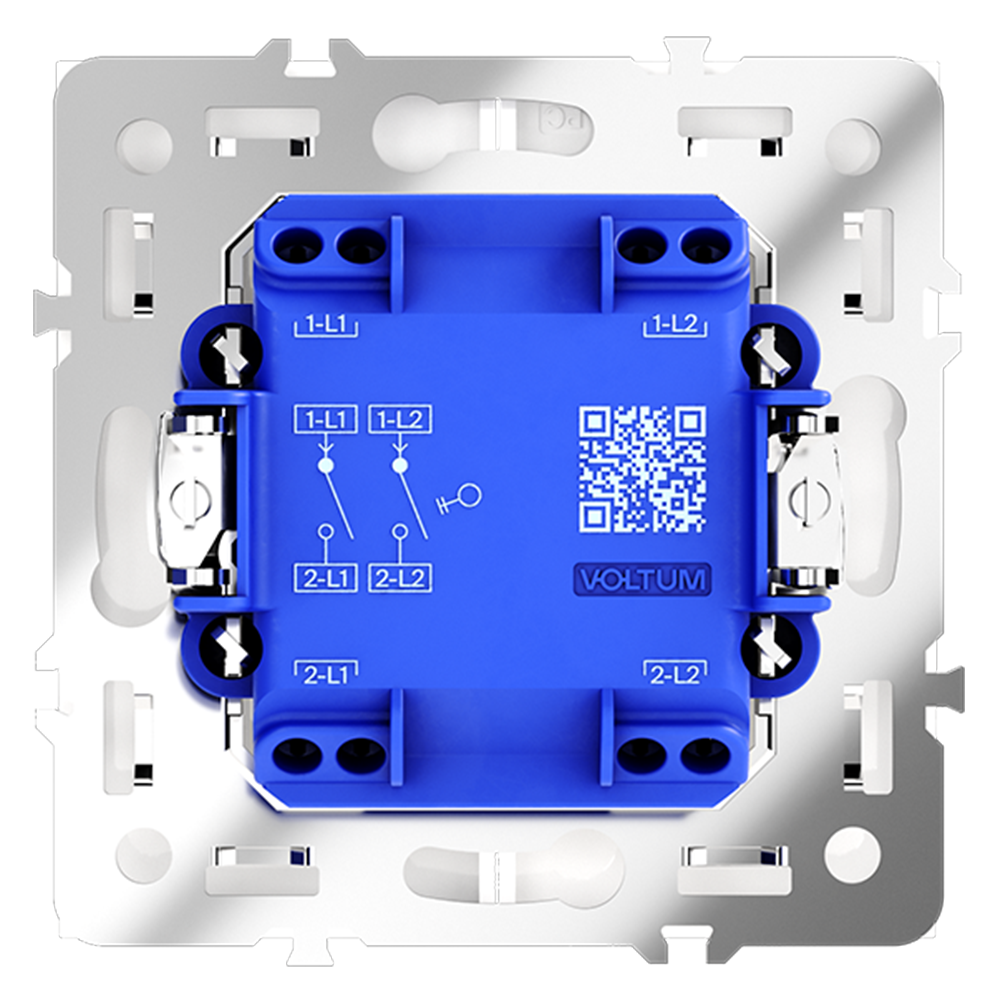 Выключатель двухклавишный Voltum S70 VLS020102 в Санкт-Петербурге