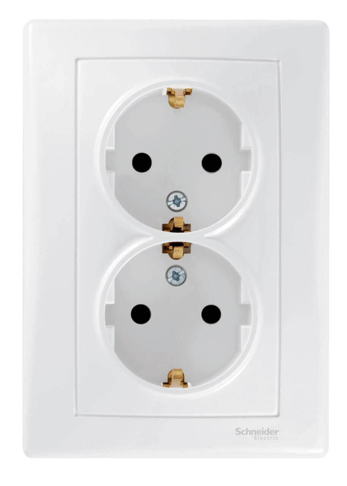 Розетка двойная Schneider Electric Sedna с/з без шторок 16A 250V SDN3000621 в Санкт-Петербурге