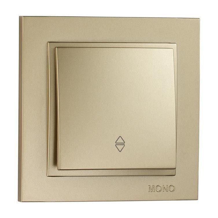 Выключатель одноклавишный проходной Mono Electric Despina 10А 250В титан 102-222225-109 в Санкт-Петербурге