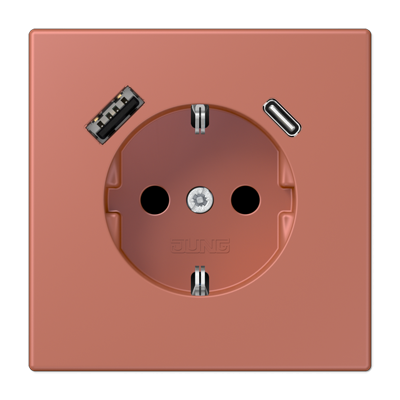 Розетка 2K+З USB Typ AC Jung LC1520-15CA236 в #REGION_NAME_DECLINE_PP#