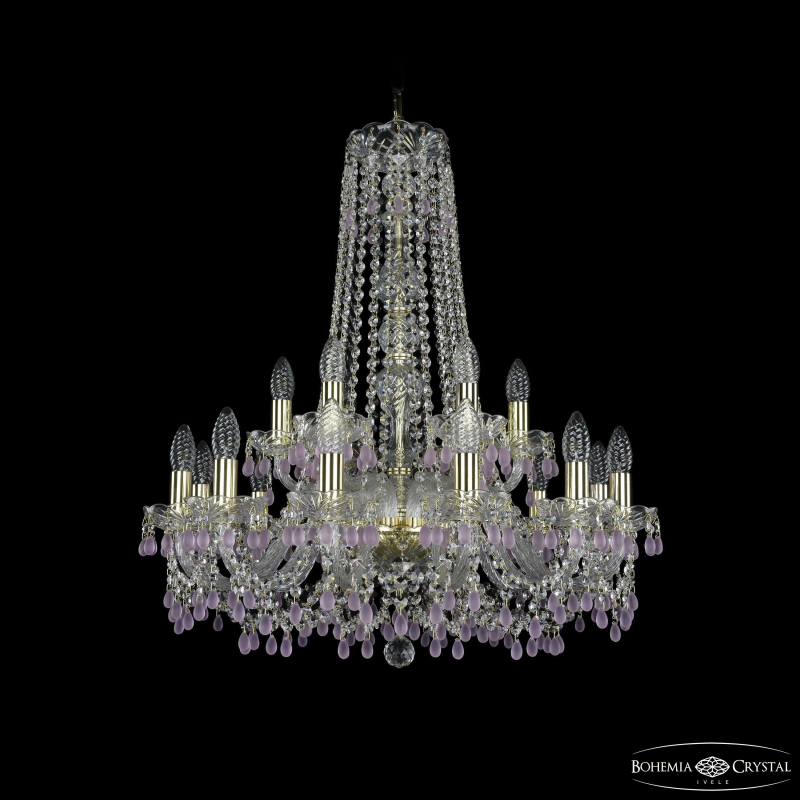 Подвесная люстра Bohemia Ivele Crystal 1410/12+6/240/h-74 G V7010 в Санкт-Петербурге