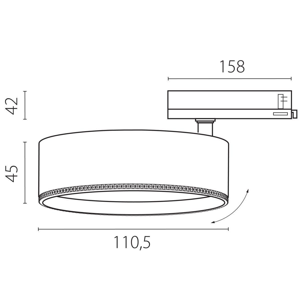 Трековый трехфазный светильник Quattro LED 60G с адаптером Lightstar Alta Pro A5637QT60G в #REGION_NAME_DECLINE_PP#