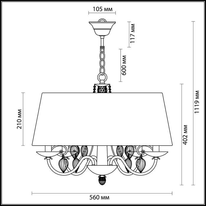 Подвесная люстра Odeon Light Niagara 3921/4 в Санкт-Петербурге