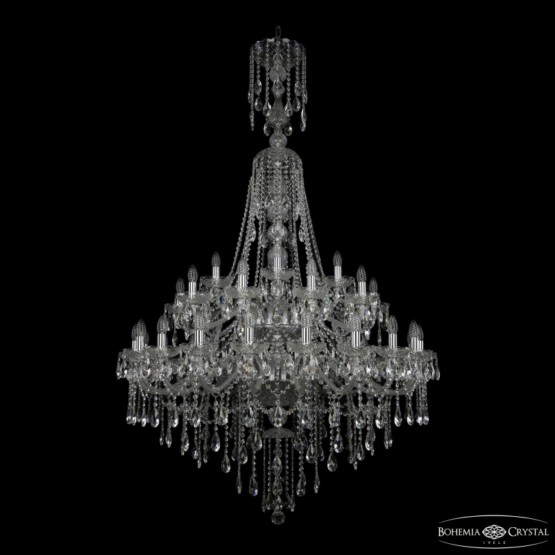 Подвесная люстра Bohemia Ivele Crystal 1415/20+10+5/400/XL-185/2d Ni в Санкт-Петербурге