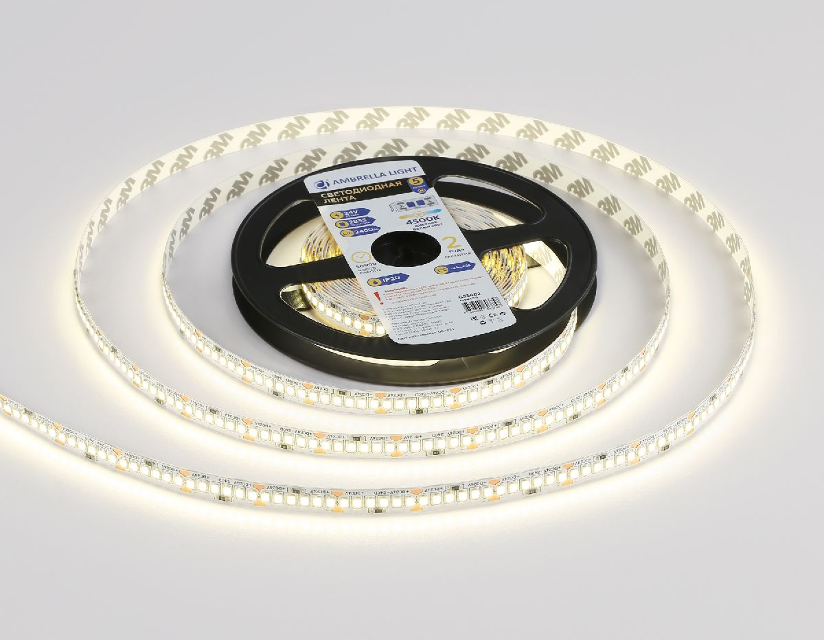 Светодиодная лента Ambrella Light LED Strip 24В 2835 20Вт/м 4500K 5м IP20 GS3402 в Санкт-Петербурге