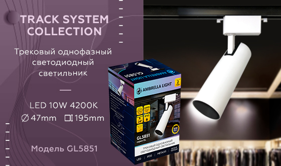 Трековый однофазный светильник Ambrella Light Track System GL5851 в Санкт-Петербурге