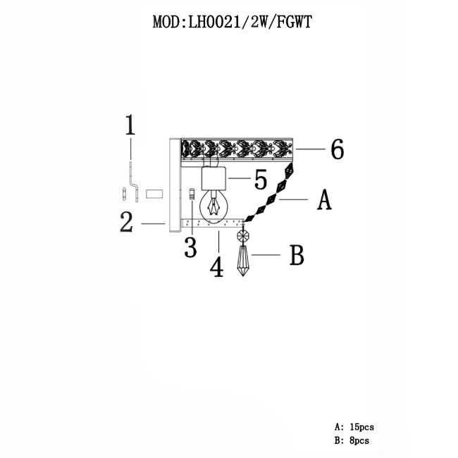 Настенный светильник Lumien Hall Mavis LH0021/2W-FGWT в Санкт-Петербурге