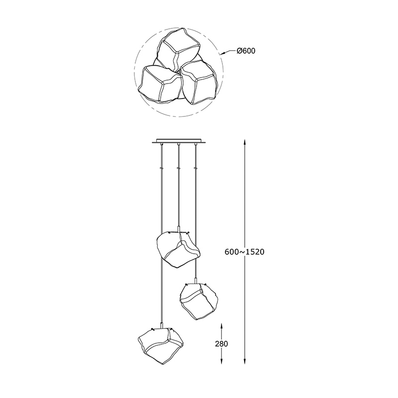 Подвесной светильник Zumaline ROCK P0488-03A-B5HF в Санкт-Петербурге