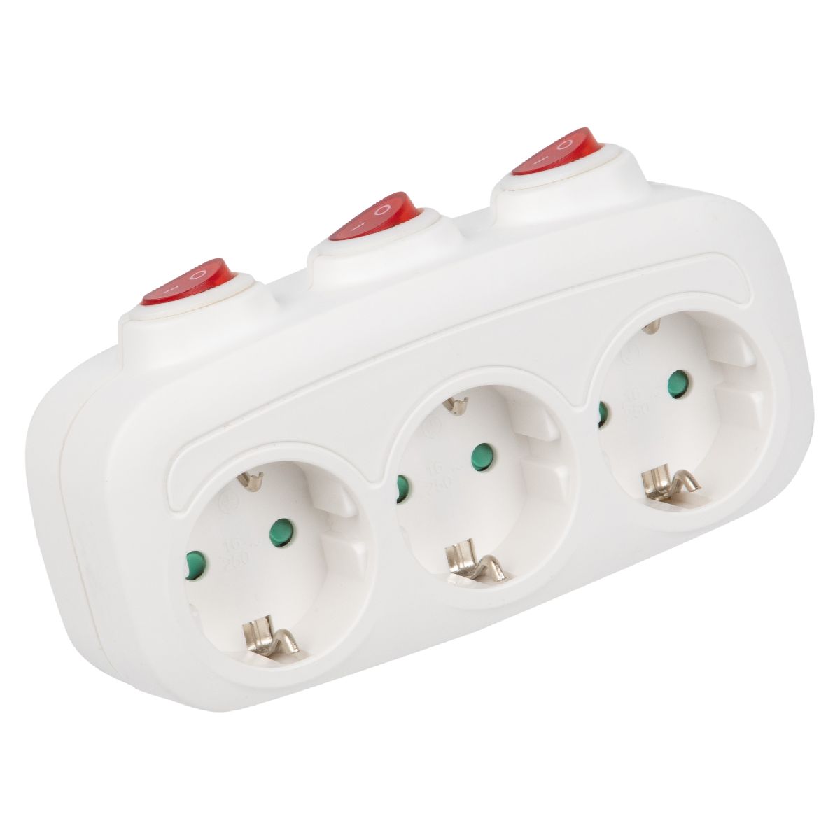 Разветвитель сетевой с выключателем Uniel S-GES3-16OB WHITE UL-00011239 в Санкт-Петербурге