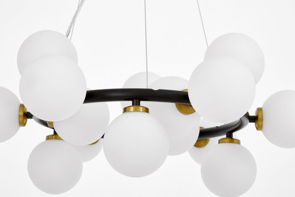 Подвесная люстра Lumina Deco Marsiada LDP 6033-15 BK+MD в Санкт-Петербурге