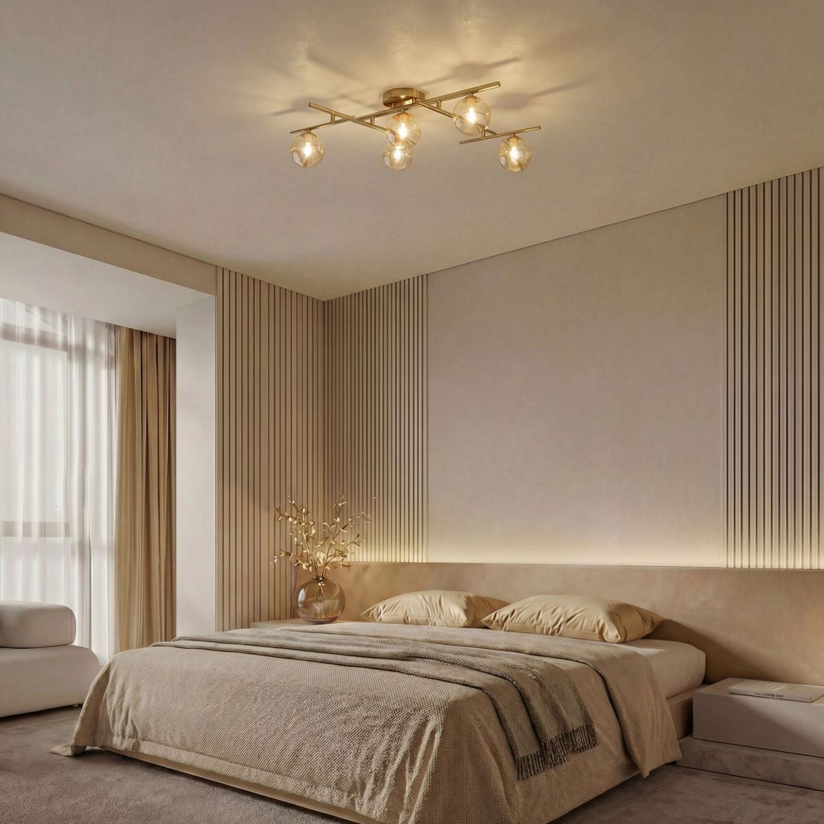 Потолочный светильник Eurosvet Liana 502001/5 латунь a072099 в Санкт-Петербурге