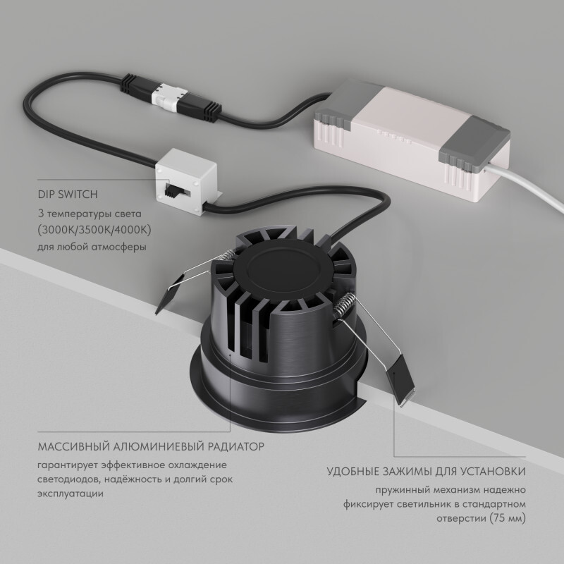 Встраиваемый светильник Denkirs Shine Glow DK2431-DN в Санкт-Петербурге