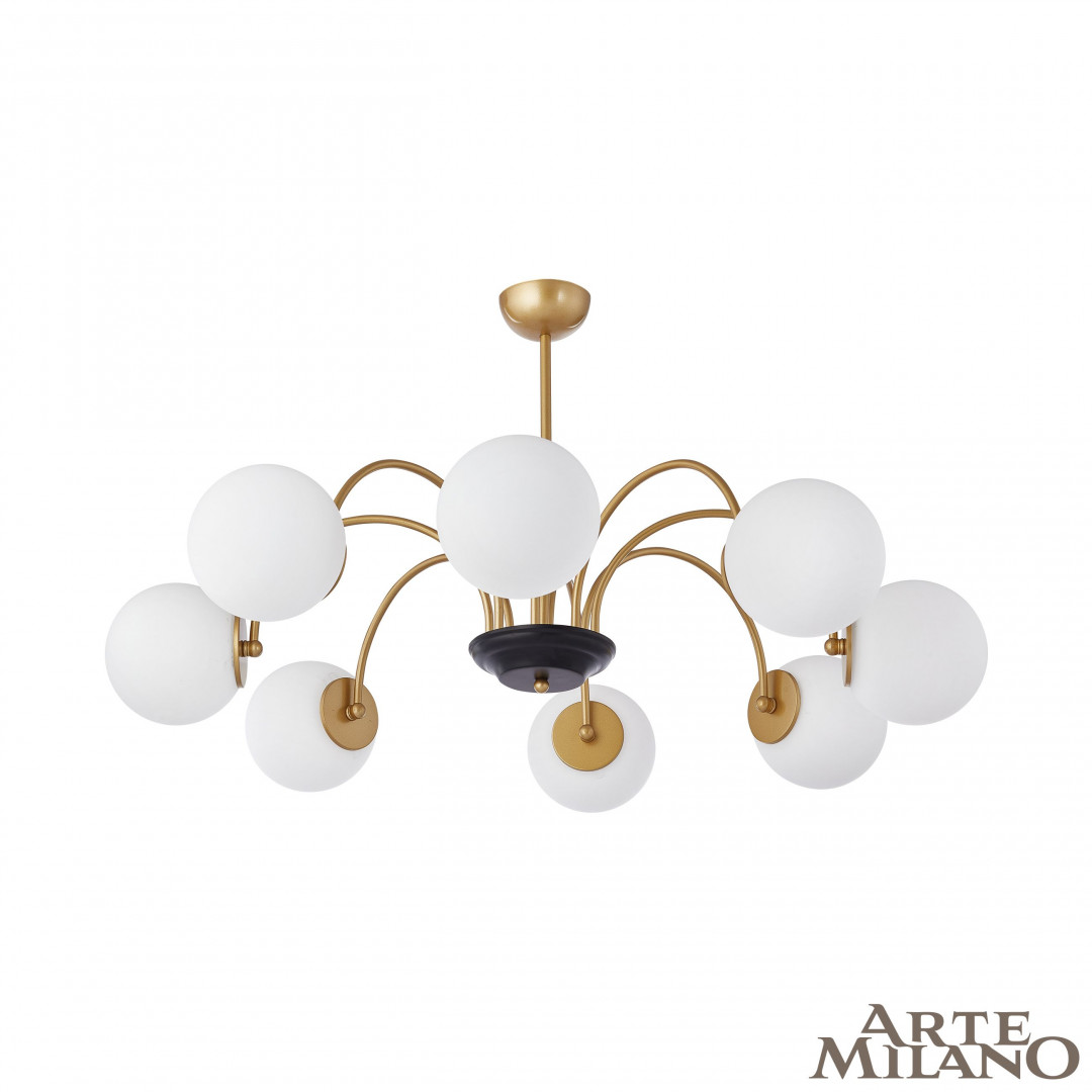 Люстра на штанге Arte Milano Napoli 312066/D940/8 BS/BK в Санкт-Петербурге
