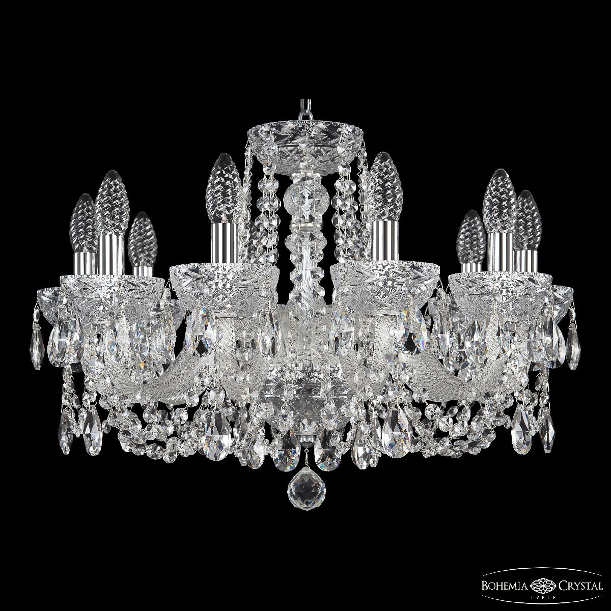 Подвесная люстра Bohemia Ivele Crystal 5402/10/195 Ni Clear/M-1F в Санкт-Петербурге