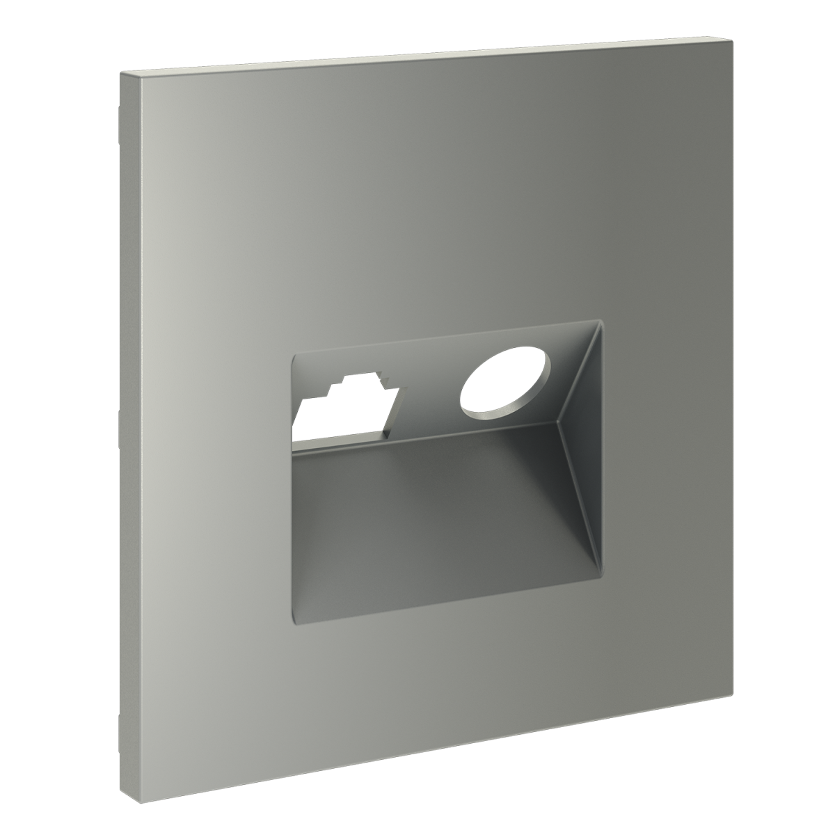 Накладка для розетки TV+RJ45 кат. 6 Voltum S70 (сталь) VLS002705 в #REGION_NAME_DECLINE_PP#