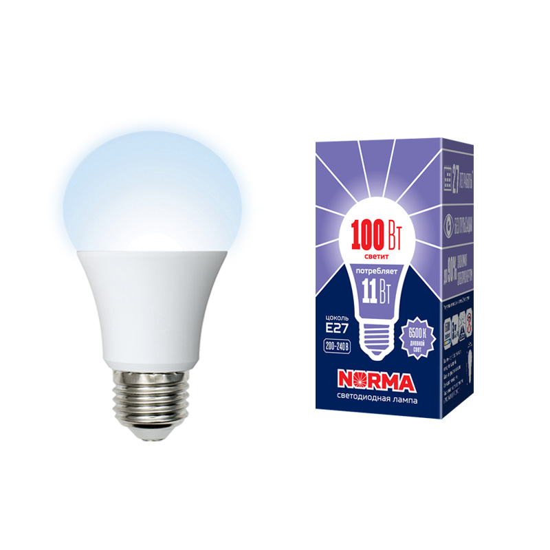 Лампа светодиодная (UL-00003785) Volpe E27 11W 6500K матовая LED-A60-11W/DW/E27/FR/NR в Санкт-Петербурге
