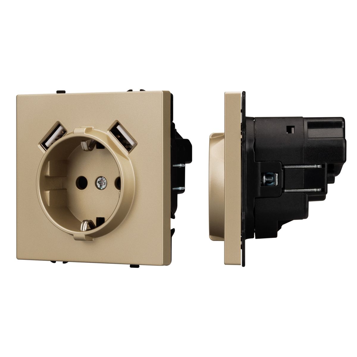 Розетка зк со шторками с USB тип А+А софт-тач золотой песок Arlight SCT-MUAA-SFPL-GD (250V, 16A) 054290(1) в #REGION_NAME_DECLINE_PP#